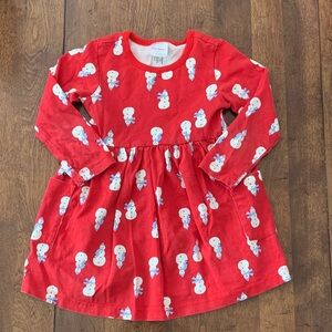 Hanna Andersson Festive Red Snowman Dress